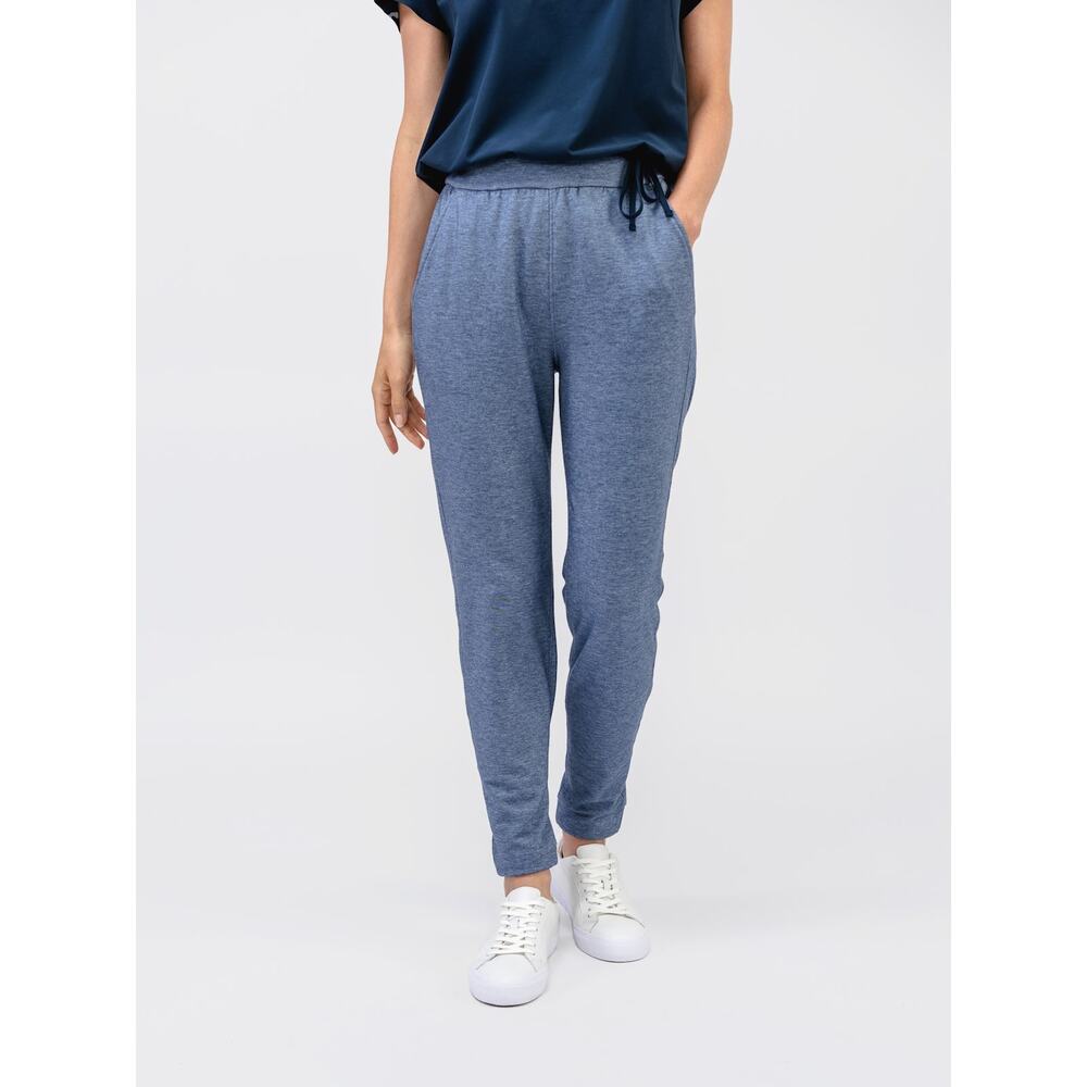 Ministry of Supply Women's Fusion Terry Jogger Pants Indigo Heather Size XXL New